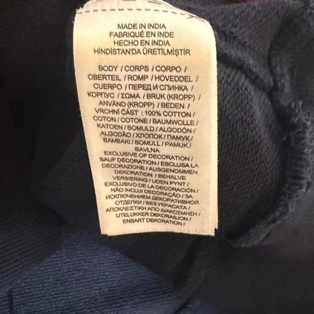 Polo Ralph Lauren French Terry Logo American Flag Sweatshirt Women M Blue Boxy - Picture 6 of 10